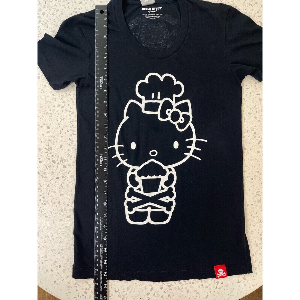 Vtg Johnny Cupcakes Women Medium Black TShirt Hello Kitty Streetwear Kawaii Cute - Picture 11 of 11